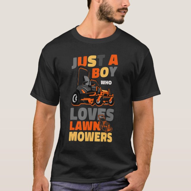 Rasenmäher Vater Vater Landscaper Tractor Ju T-Shirt (Vorderseite)