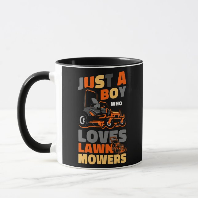 Rasenmäher Vater Vater Landscaper Traktor Tasse (Links)