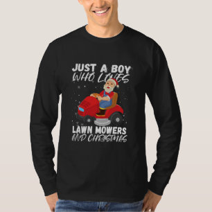 Rasenmäher Xmas Rasenmäher Santa Garening T-Shirt