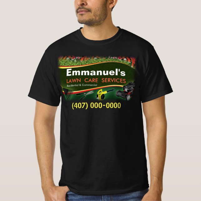 Rasenpflege, die Gras entführen und grünen T - Shi T-Shirt (Vorderseite)