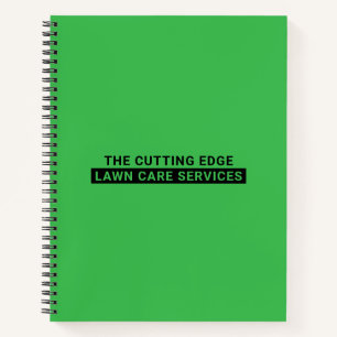 Rasenpflege Dienstleistungen Fettdruck grüne Typog Notizbuch