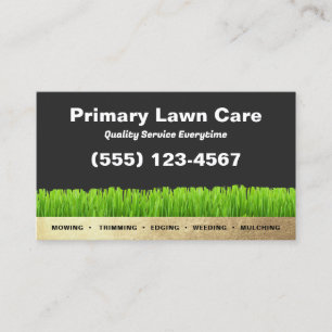 Rasenpflege einsparen Landscaping Gold Akzent Visitenkarte