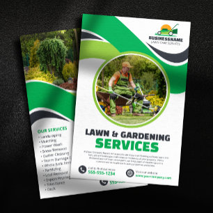 Rasenpflege Grasmähen Mulchen Gartengestaltung Flyer