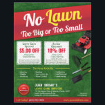Rasenpflege: Grasschnitt-Vorlage Flyer<br><div class="desc">Promote your lawn care landscaping grass cutting services business by customizing this this full page (8.5" x 11") flyer template design. Add your logo for more effective branding. Customize the coupon offers on flyer to attraktive Kunden. Great for mailing out .</div>