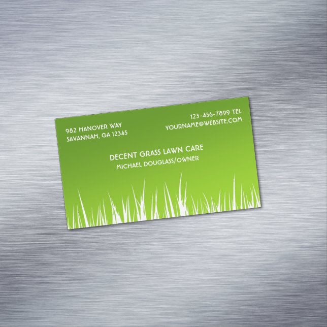 Rasenpflege Landscaper Magnetische Visitenkarte (Beispiel)