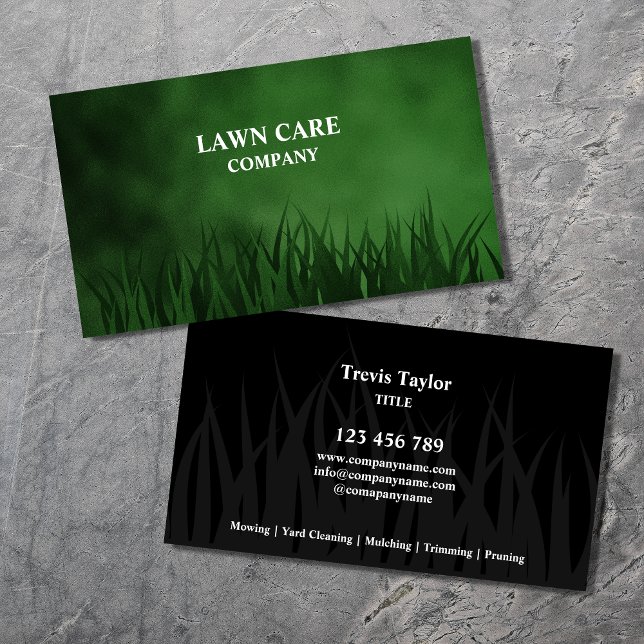 Rasenpflege Landschaft Moderner beruflicher Garten Visitenkarte (Von Creator hochgeladen)