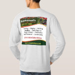 Rasenpflege Landschaften Gras schneiden T - Shirt<br><div class="desc">Brand deine Rasenpflege Landschaftsgestaltung Gras Schneiden Unternehmen mit diesen T - Shirt. Passen Sie Ihre Daten an,  indem Sie bei Bedarf Ihre eigenen Informationen hinzufügen.</div>