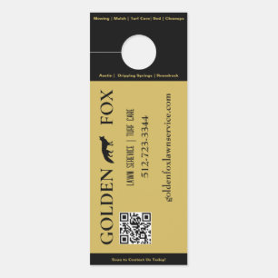 Rasenpflege QR-Code-Angebot Türanhänger