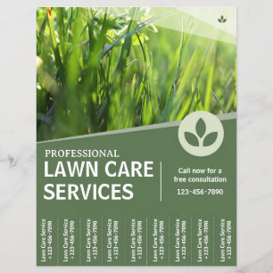 Rasenpflege-Service-Flyer mit Abreißstreifen Flyer