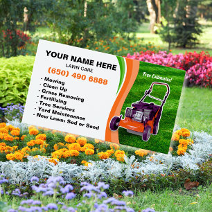 Rasenpflege-Service Visitenkarte Gartenpflege