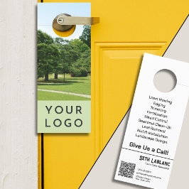 Rasenpflege und Landschaften Foto QR Code Marketin Türanhänger