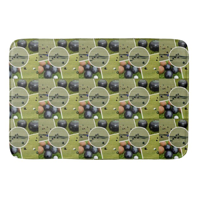 Rasenschale mit fünf Bildern Speicher-Foam-Bathmat Badematte (Vorderseite)