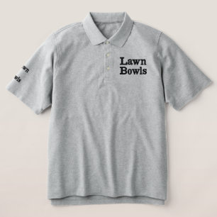 Rasenschalen, besticktes Polo-Shirt