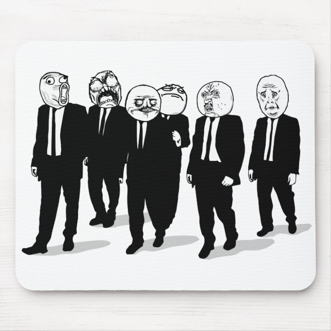 Raserei-Comic Meme stellt das Gehen gegenüber. Ich Mousepad (Vorne)