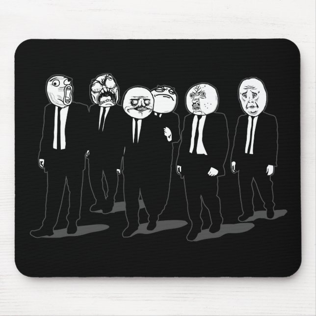 Raserei-Comic Meme stellt das Gehen gegenüber. Ich Mousepad (Vorne)