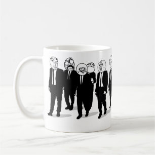 Raserei-Comic meme stellt UmgriffsTasse gegenüber. Kaffeetasse