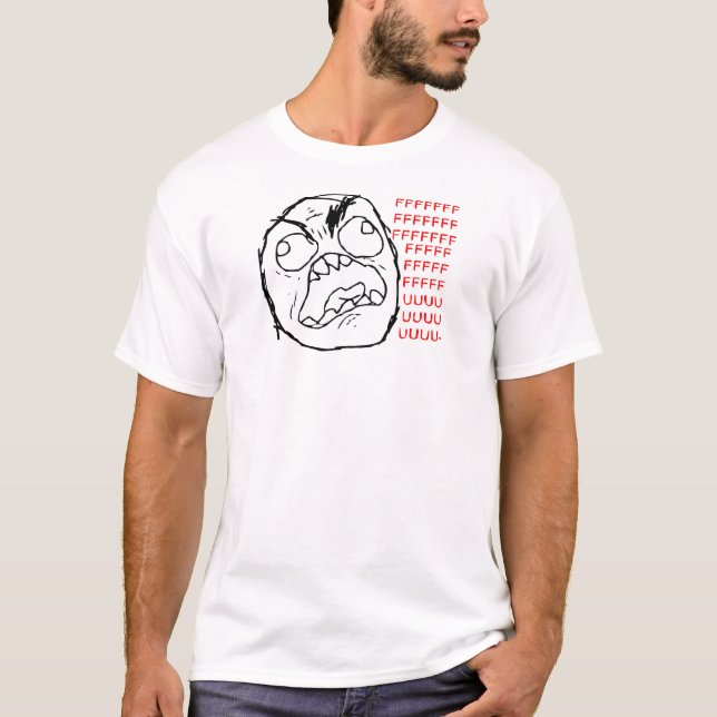 Raserei-Gesichts-Vorlage T-Shirt (Vorderseite)