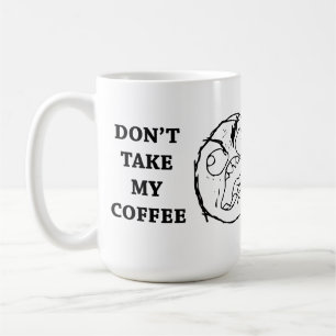 Raserei-Typ nehmen nicht meinen Kaffee Kaffeetasse