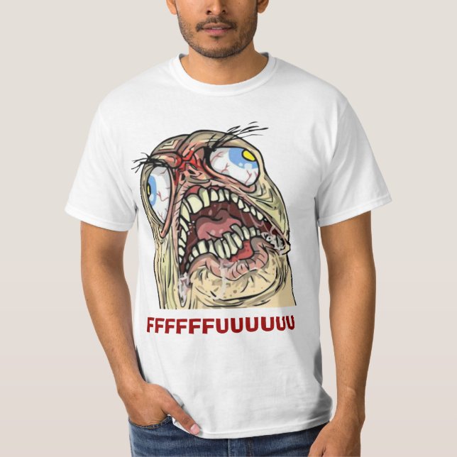 Raserei-Typ verärgerte Fu Internet meme T-Shirt (Vorderseite)