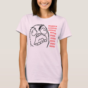 Raserei-Typ verärgertes Fuu Fuuu Raserei-Gesicht T-Shirt