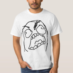 Raserei-Typ verärgertes Fuu Fuuu Raserei-Gesicht T-Shirt