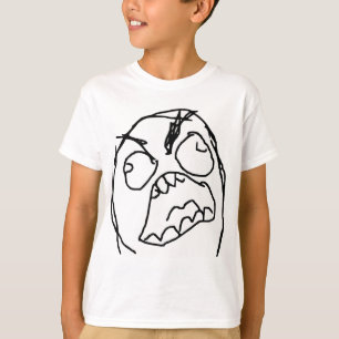 Raserei-Typ verärgertes Fuu Fuuu Raserei-Gesicht T-Shirt