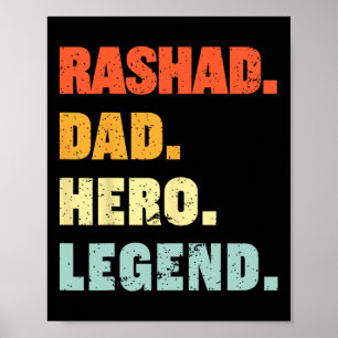 Rashad Dad Held Legende Personalisierter Benutzern Poster