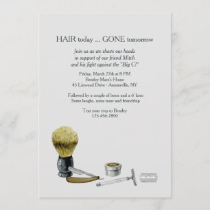 Rasieren der Element-Einladung Einladung