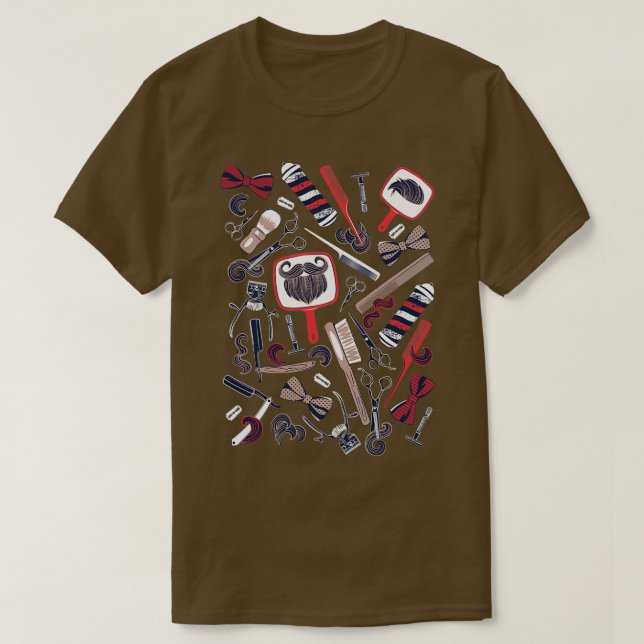 Rasierer mit weißem Hintergrund, rot weiß und b T-Shirt (Design vorne)