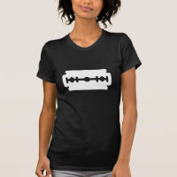 Rasierklingen-Piktogramm-T - Shirt