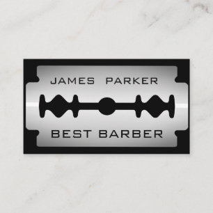Rasierklingen-Silber-Friseur-moderner Haar-Stylist Visitenkarte