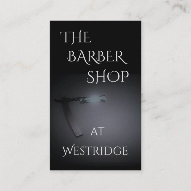 Rasiermesser-Bild des Friseursalon-w/Straight in Visitenkarte (Vorderseite)