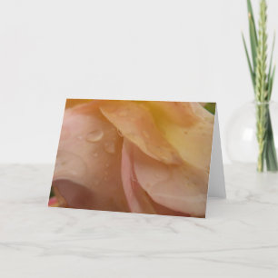 Rasierropfen auf Rose Petals Pink Peach Floral Karte