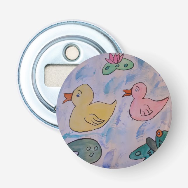 Rasierseile auf Ducklings Button Flaschenöffner (Vorderseite)