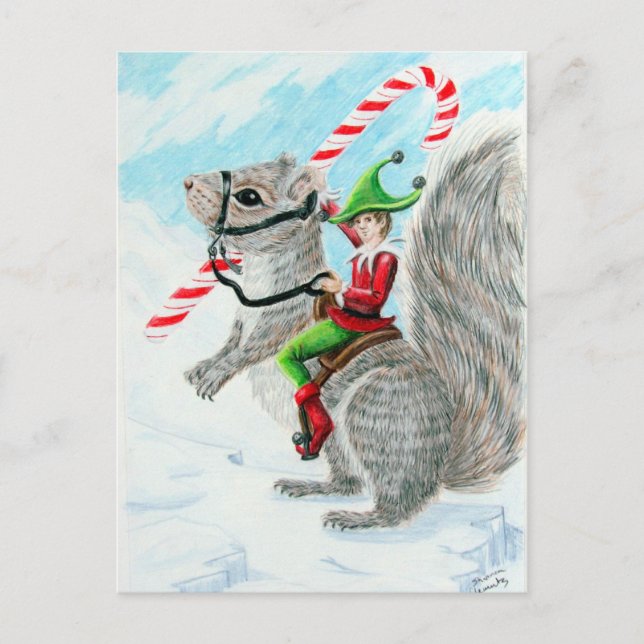 Rasing Stock-Weihnachten Feiertagspostkarte (Vorderseite)