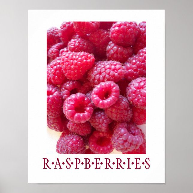 Raspberries Kitchen Art Poster (Vorne)