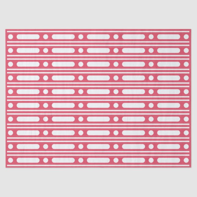 Raspberry Bone Inlay Dots Border Decoupage Paper Seidenpapier (Vorderseite)