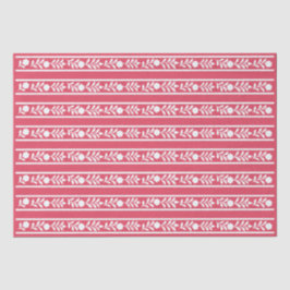Raspberry Bone Inlay Floral Border Decoupage Paper Seidenpapier