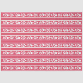 Raspberry Bone Inlay Floral Border Decoupage Paper Seidenpapier