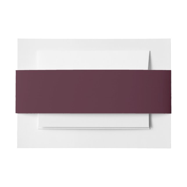 Raspberry Burgundy, Solid Burgundy Einladungsbanderole (Vorderseite Beispiel)