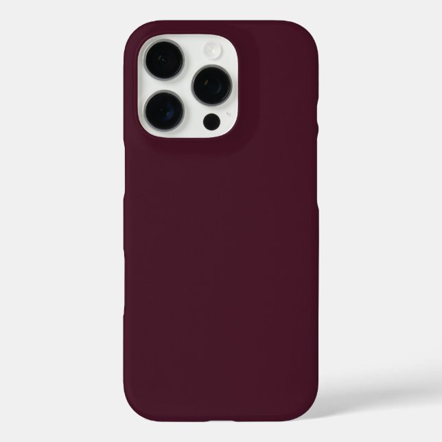 Raspberry Burgundy, Solid Burgundy iPhone 16 Pro Hülle (Rückseite)