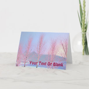 Raspberry Creme Birch Feiertagskarte