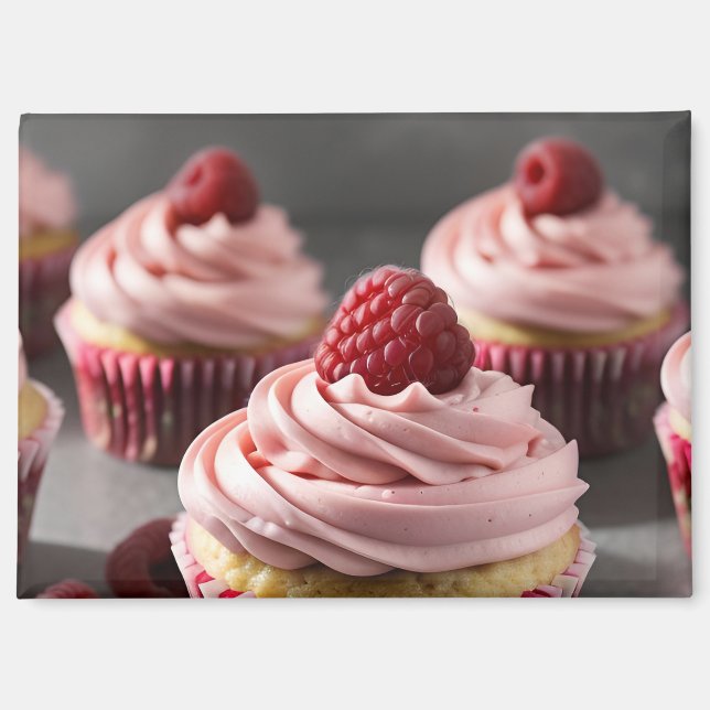 Raspberry Cupcakes Magnet (Vorderseite)