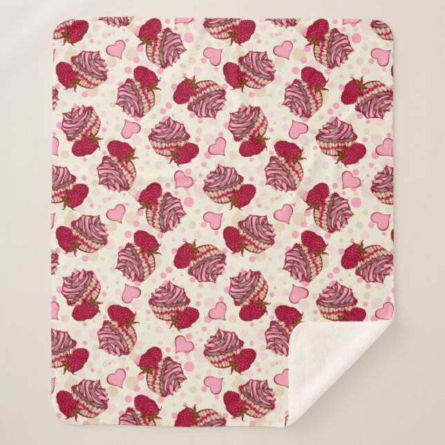 Raspberry Cupcakes Sherpadecke (Vorderseite)