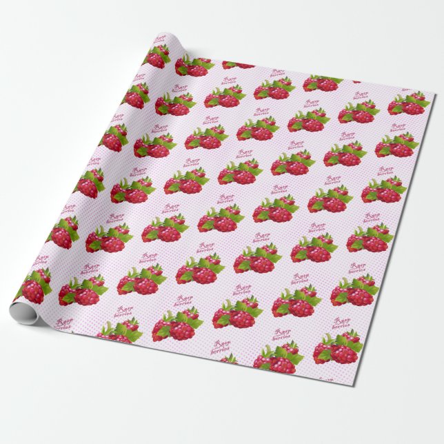 Raspberry Fruchtkonservierung Geschenkpapier (Ungerollt)