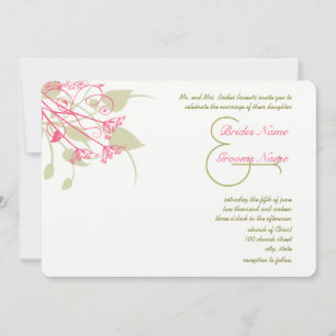 Raspberry Gerber Damask Hochzeitseinladungen Einladung