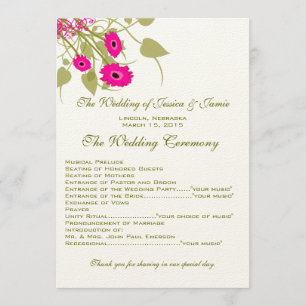 Raspberry Gerbers Programme de mariage