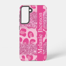 Raspberry Glitzer Glam Rose Gold Monogramm Samsung Galaxy Hülle
