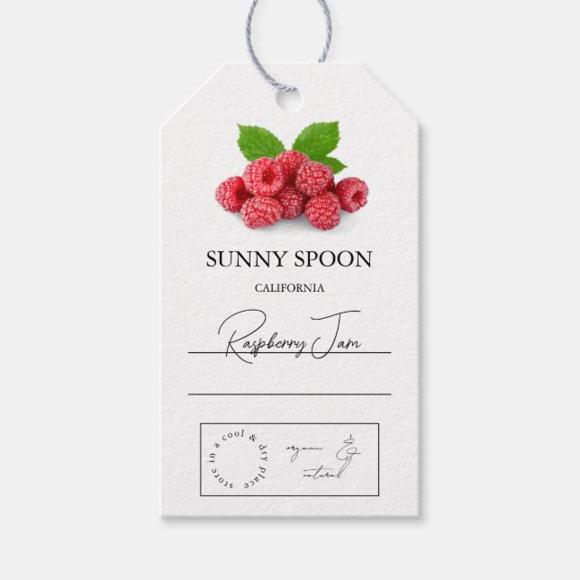 Raspberry Hang Tag Geschenkanhänger (Vorderseite)