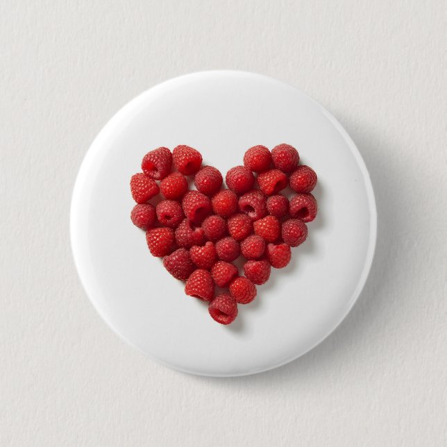 Raspberry Heart Button (Vorderseite)